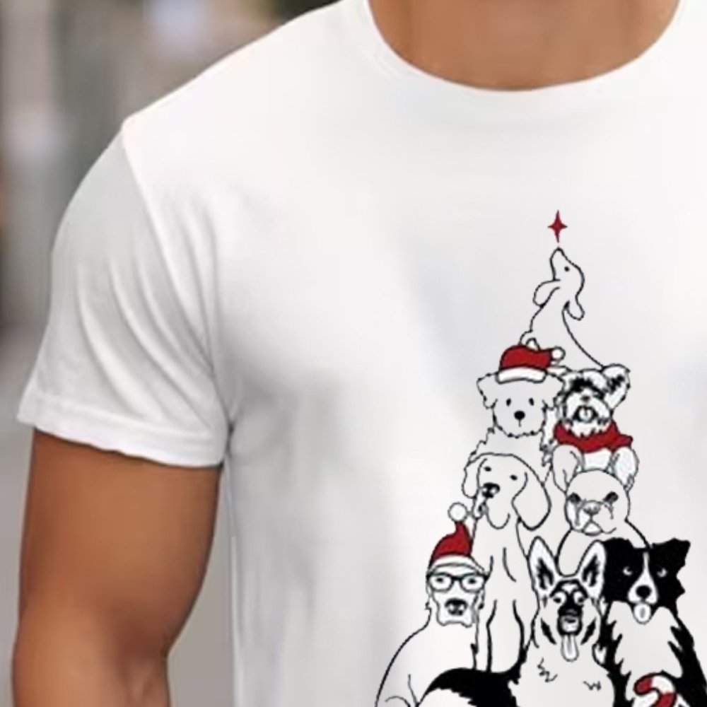 Dog Christmas T Shirt, Merry Woofmas Shirt, Dog Christmas Tree, Dog Mom Shirt - Picture 3 of 5